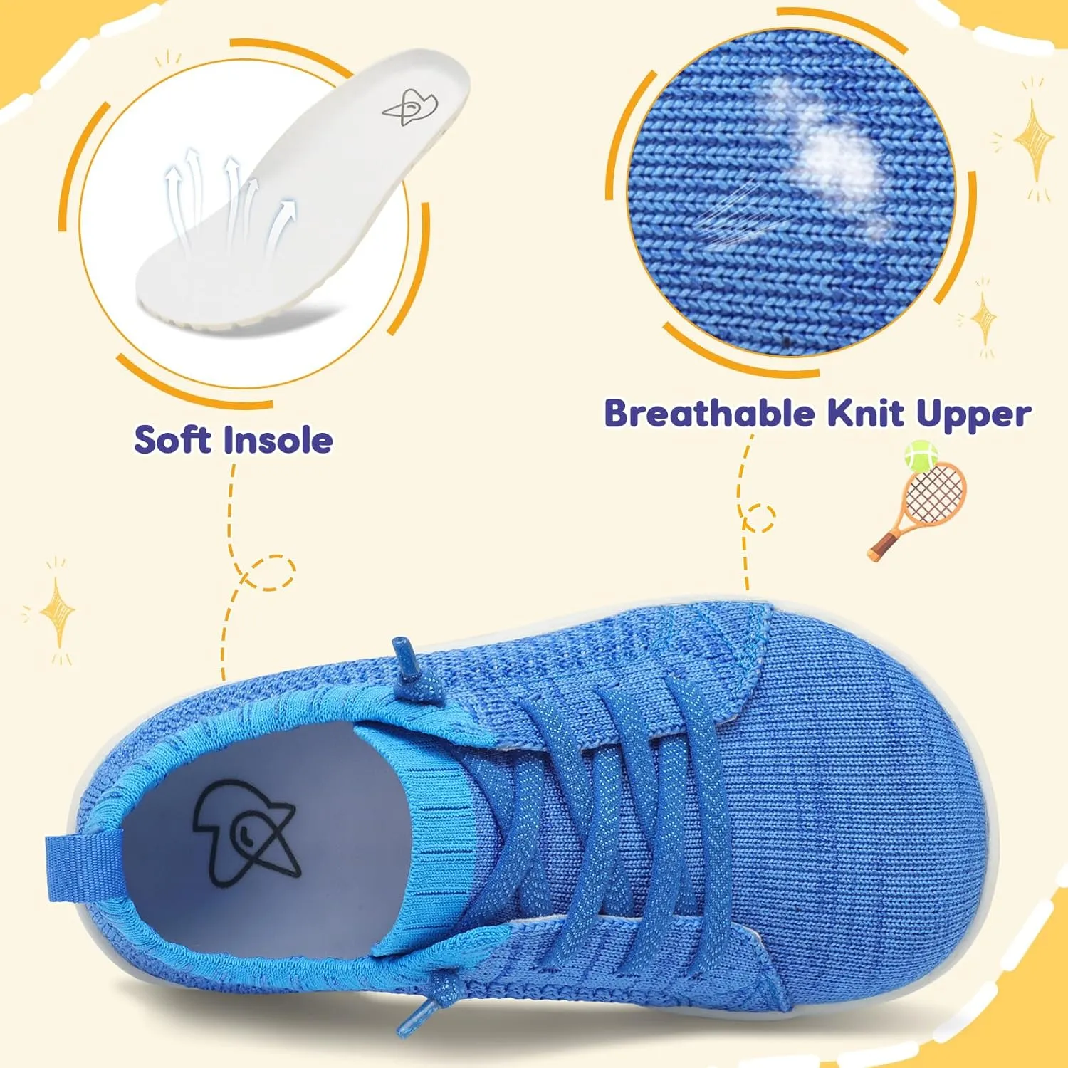 LeIsfIt Toddler Shoes Girls Boys Wide Shoes Kids Zero Drop Minimalist Sneakers Barefoot Slip on Tennis Sneakers