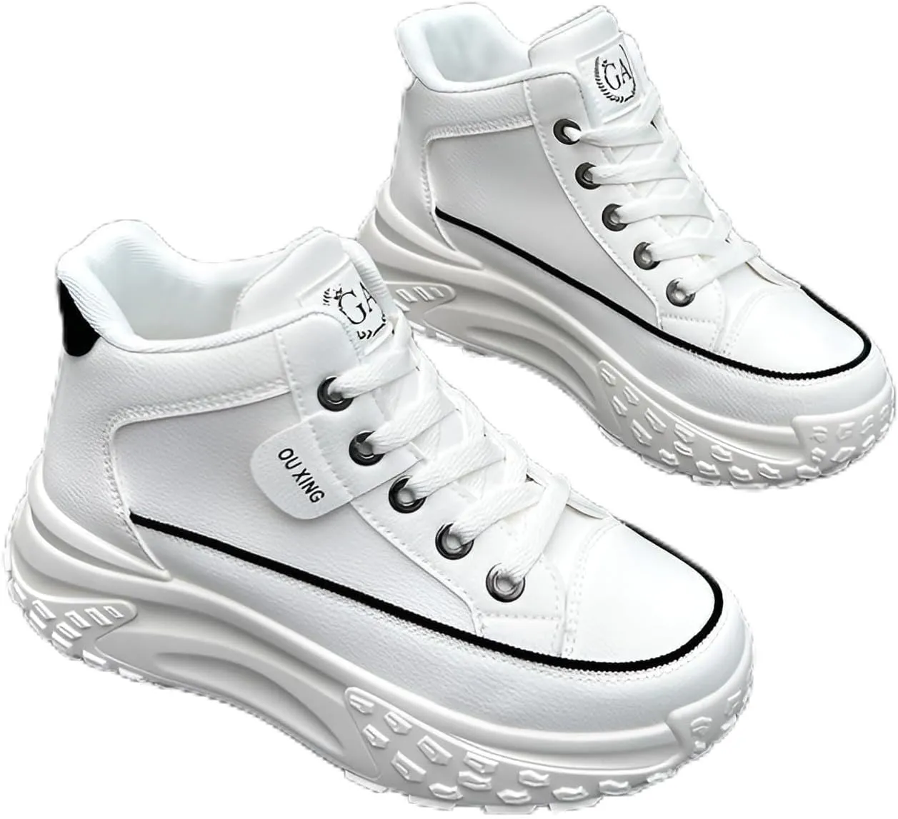 lilaBelle]Thick Sole Women's Sneakers for Height Increase, Korean Autumn Fashion Running Shoes with Rubber Platform, HY908 Comfortable Walking Shoes for Streetwear and Gym