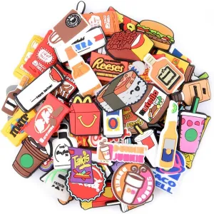 Lot of Fast Food Shoes Charms Men Women Shoe Decoration Accessories For Boys Girls Adult Party Favor