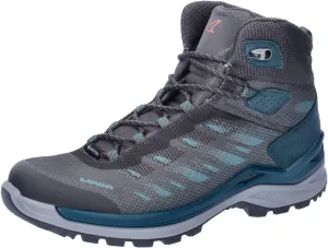 LOWA Ferrox GTX Mid Ws Women's Hiking Boots Trekking Shoes Outdoor Goretex Blue, Anthracite smoke green, 36 EU