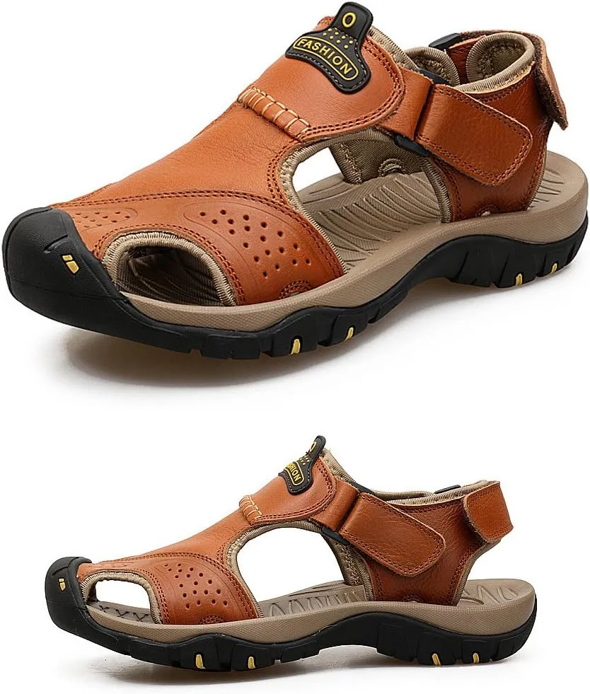Maesty Mens Hiking Sandals Summer Athletic Comfortable Slippers Waterproof?Breathable Outdoor Sports Beach Shoes