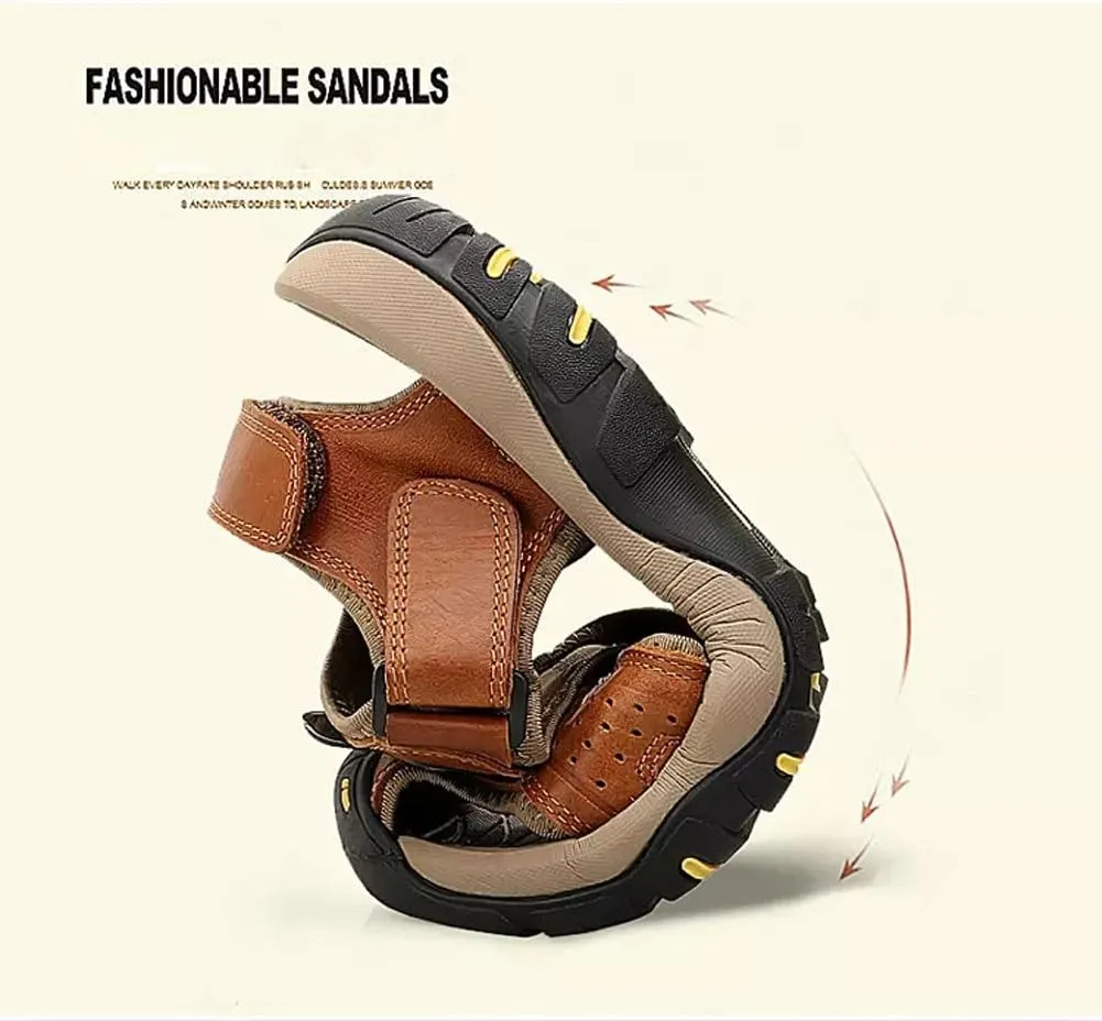 Maesty Mens Hiking Sandals Summer Athletic Comfortable Slippers Waterproof?Breathable Outdoor Sports Beach Shoes