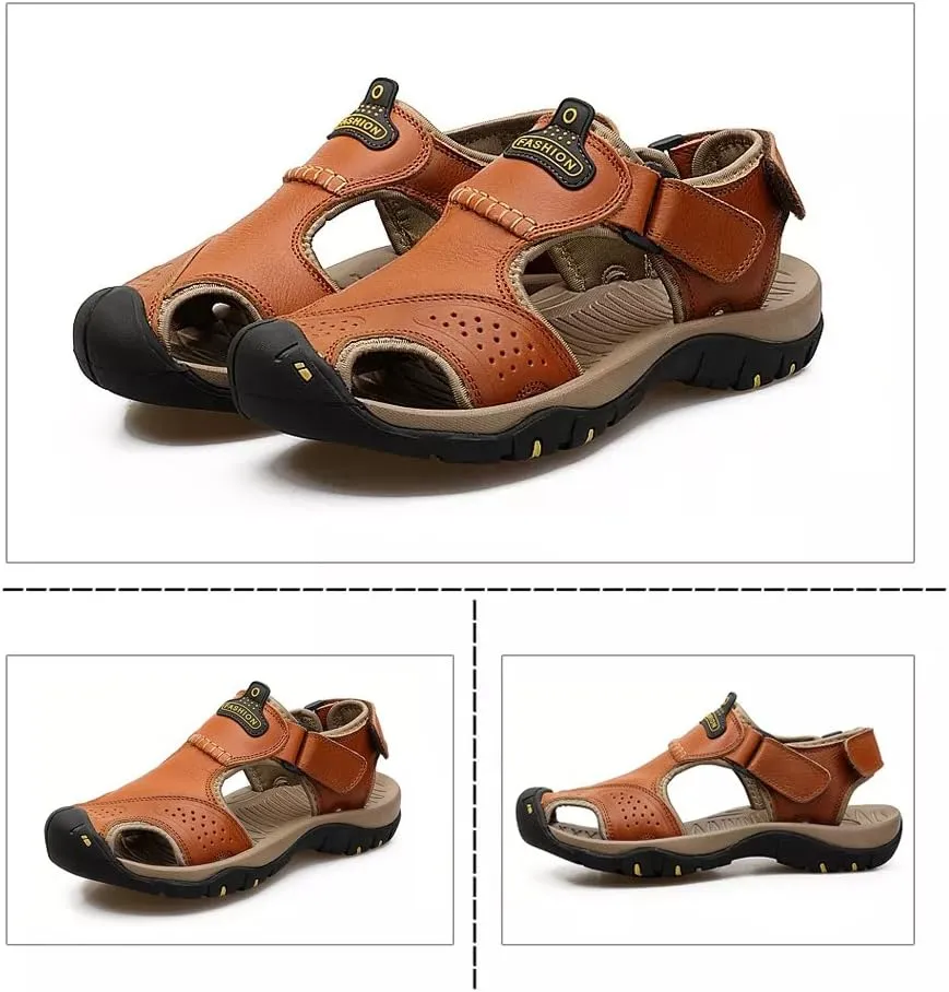 Maesty Mens Hiking Sandals Summer Athletic Comfortable Slippers Waterproof?Breathable Outdoor Sports Beach Shoes