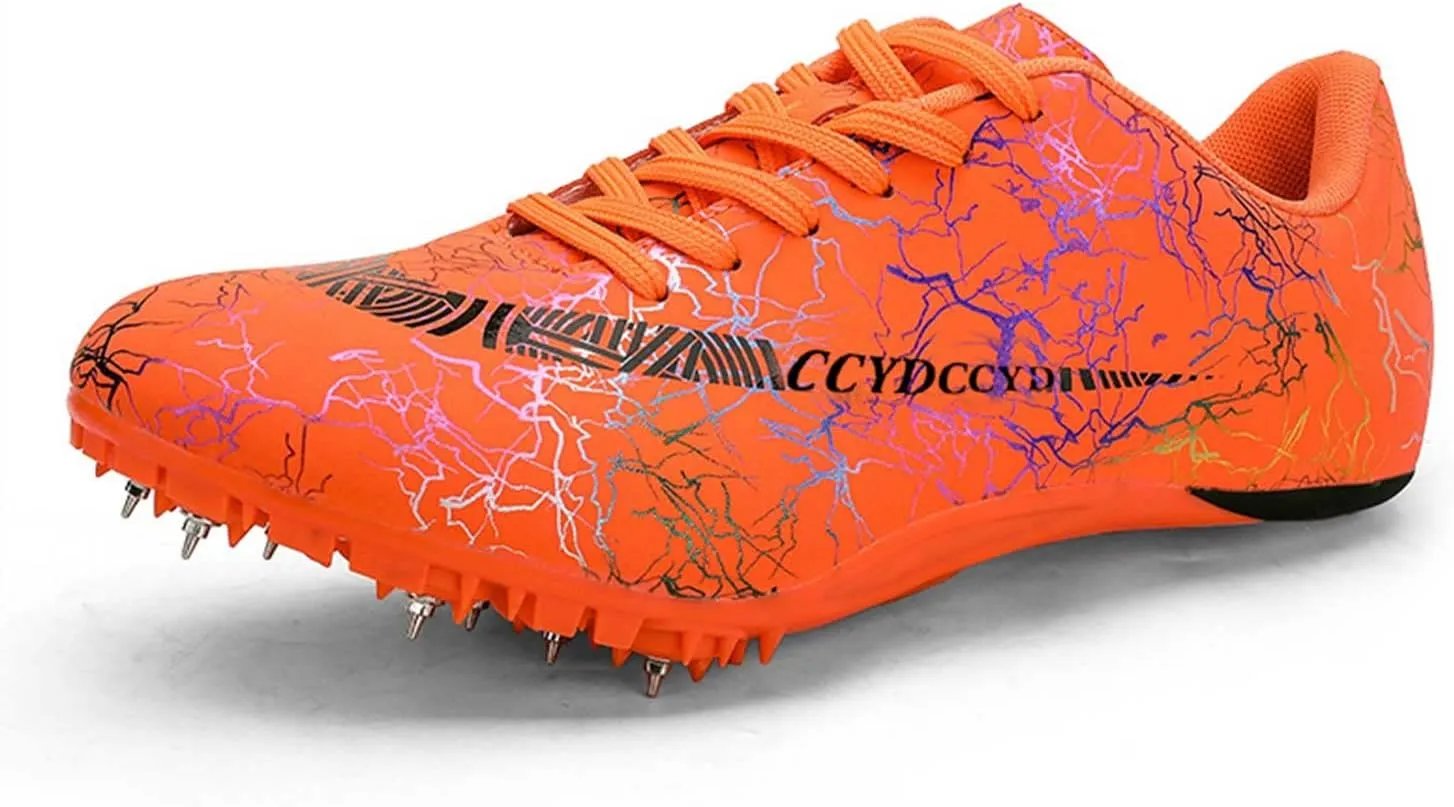 Maylrvjv Men's Women's Track and Field Shoes Racing Jumping Sprint Sneakers Professional Running Spikes Athletic Shoes