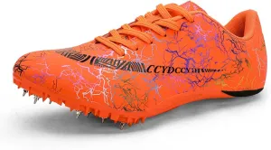 Maylrvjv Men's Women's Track and Field Shoes Racing Jumping Sprint Sneakers Professional Running Spikes Athletic Shoes