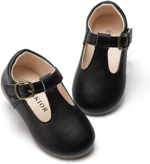Meckior Toddler Little Girl Mary Jane Dress Shoes Ballet Flats for Girl Party School Shoes Bowknot Princess Shoes