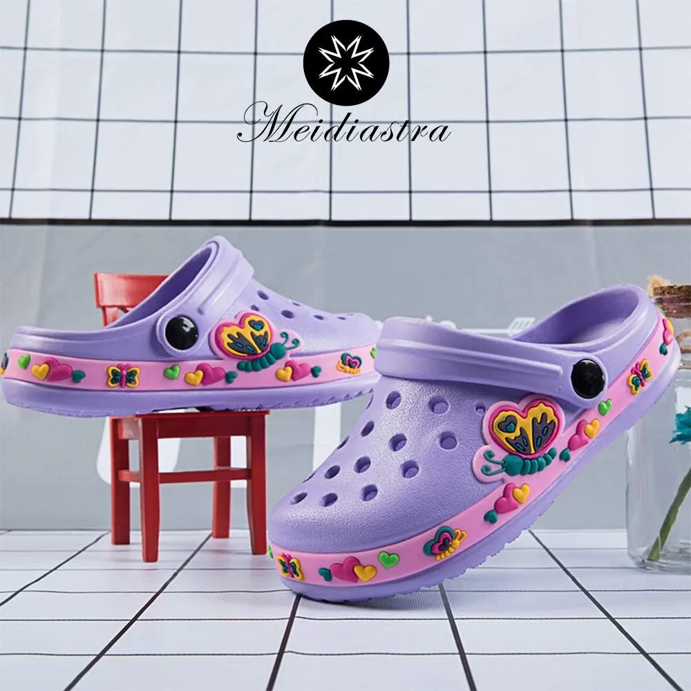 Meidiastra Kids Boys Girls Cartoon Clogs Slippers Toddler Slip On Lightweight Beach Pool Sandals