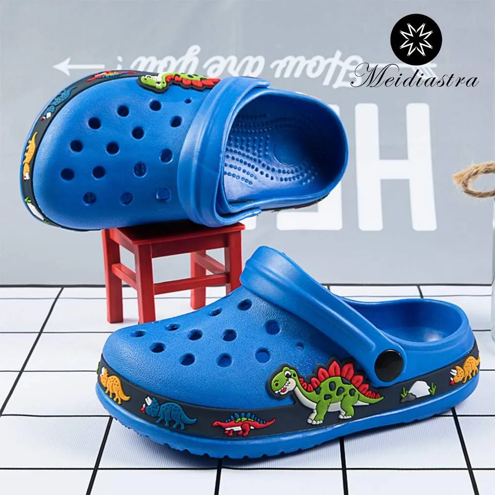 Meidiastra Kids Boys Girls Cartoon Clogs Slippers Toddler Slip On Lightweight Beach Pool Sandals