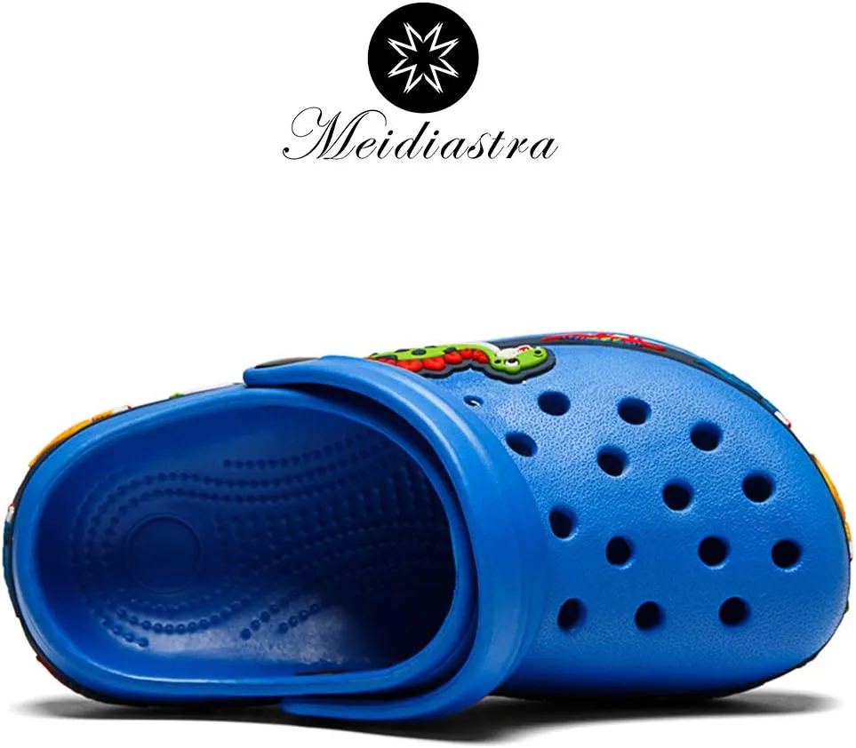 Meidiastra Kids Boys Girls Cartoon Clogs Slippers Toddler Slip On Lightweight Beach Pool Sandals