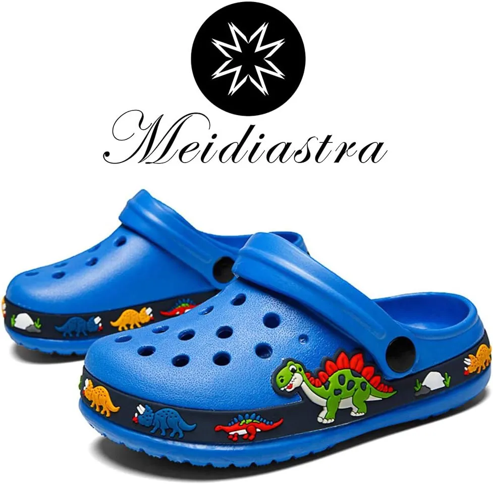 Meidiastra Kids Boys Girls Cartoon Clogs Slippers Toddler Slip On Lightweight Beach Pool Sandals