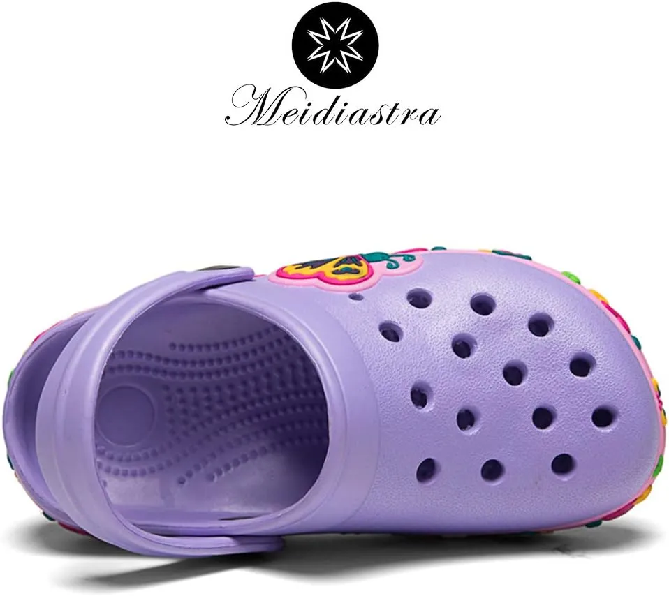 Meidiastra Kids Boys Girls Cartoon Clogs Slippers Toddler Slip On Lightweight Beach Pool Sandals