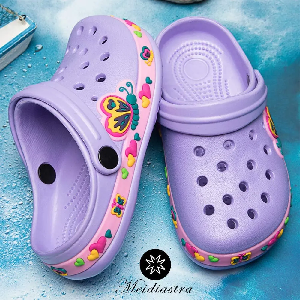Meidiastra Kids Boys Girls Cartoon Clogs Slippers Toddler Slip On Lightweight Beach Pool Sandals