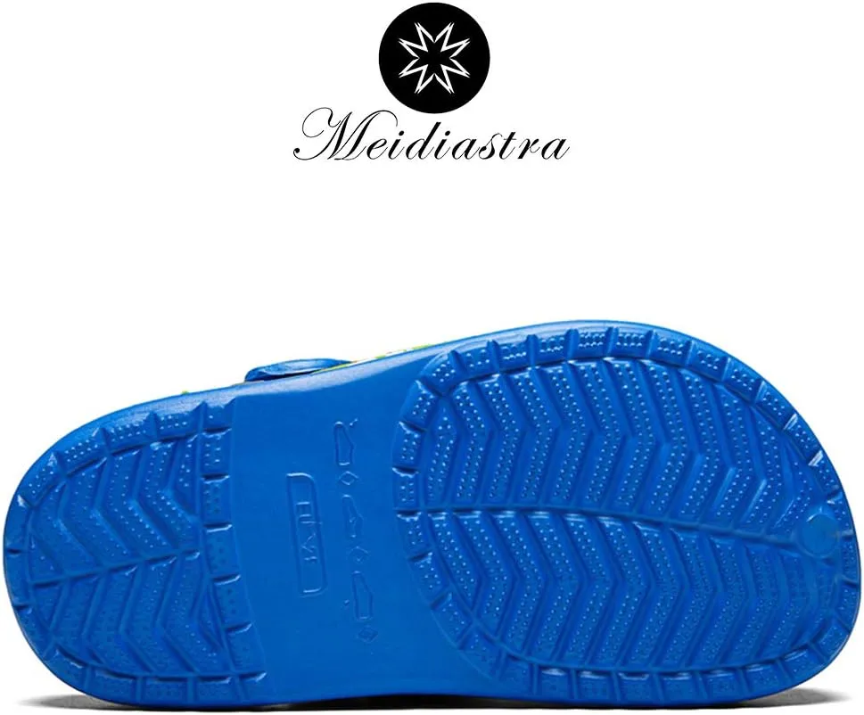 Meidiastra Kids Boys Girls Cartoon Clogs Slippers Toddler Slip On Lightweight Beach Pool Sandals