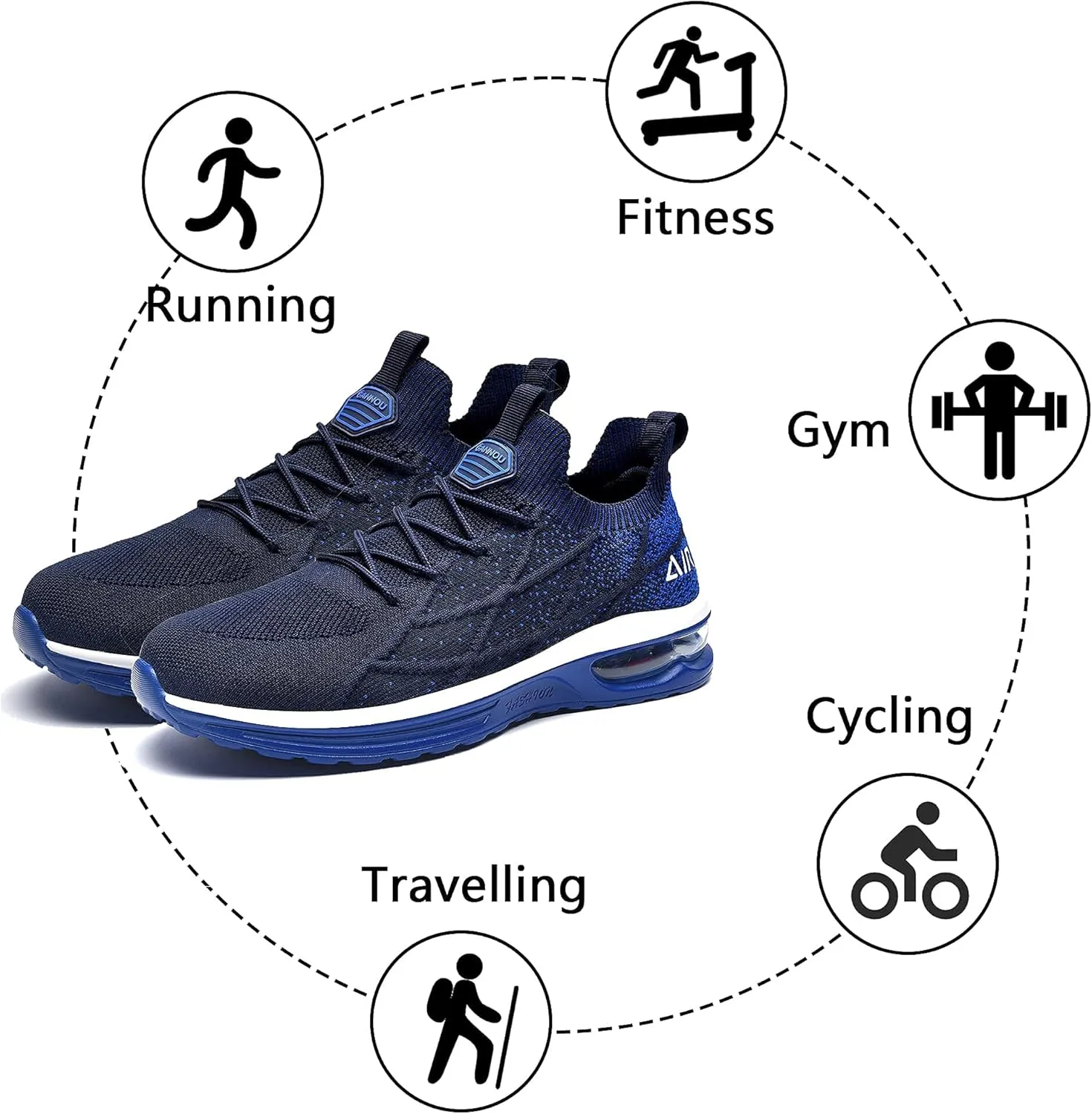 Mens Air Running Shoes Athletic Tennis Sneakers US 7.5-US 13…