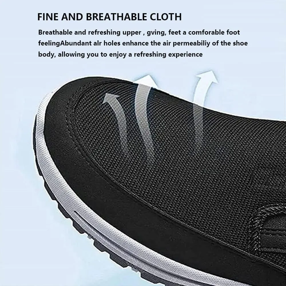 Men's Arch Support Slip-On Canvas Loafers, Lightweight Orthopedic Sneakers for Walking & Outdoor Hiking, Comfortable Casual Flats