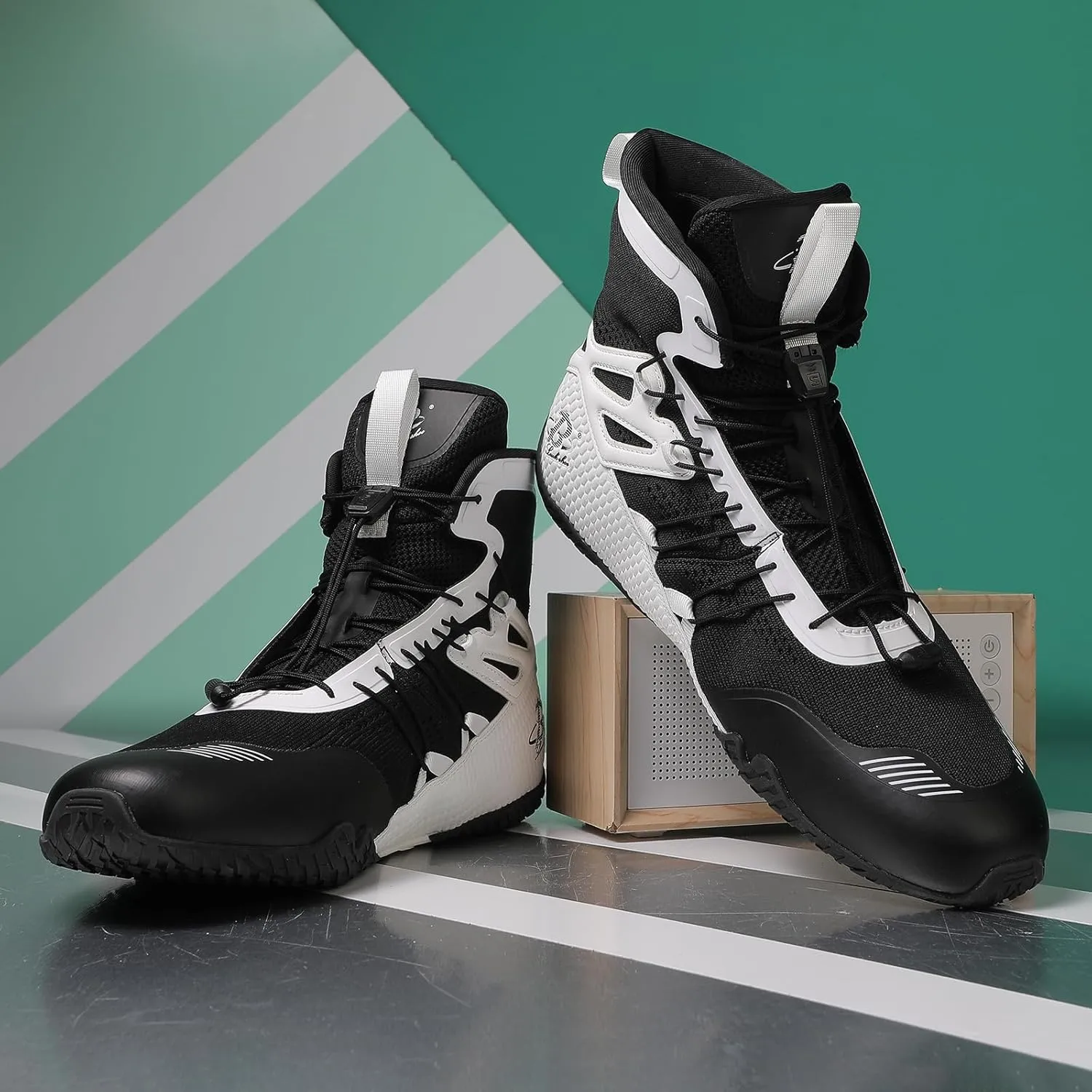 Men's Boxing Shoes Wrestling Shoes High Top Fitness Sneakers Fighting Shoes LS508