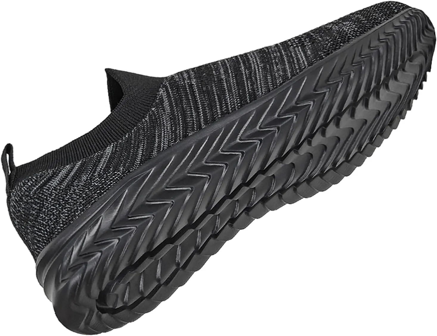 Men's Breathable Knit Walking Tennis Gym Slip On Laceless Sneakers
