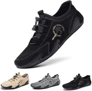 Mens Driving Loafers Shoes Casual Shoes Slip On Flat Loafers Boat Shoes Moccasins Lightweight Soft Comfort Lace up Oxford Walking Shoe for Work Office Dress Outdoor Slippers Hand Stitching Ankle Boots