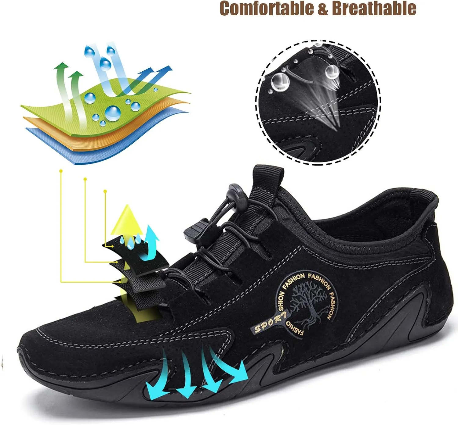Mens Driving Loafers Shoes Casual Shoes Slip On Flat Loafers Boat Shoes Moccasins Lightweight Soft Comfort Lace up Oxford Walking Shoe for Work Office Dress Outdoor Slippers Hand Stitching Ankle Boots