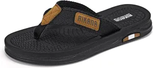 Men's Flip Flop Casual Comfortable Thong Sandals Summer Beach Lightweight Non-Slip Athletic Slide Sandals