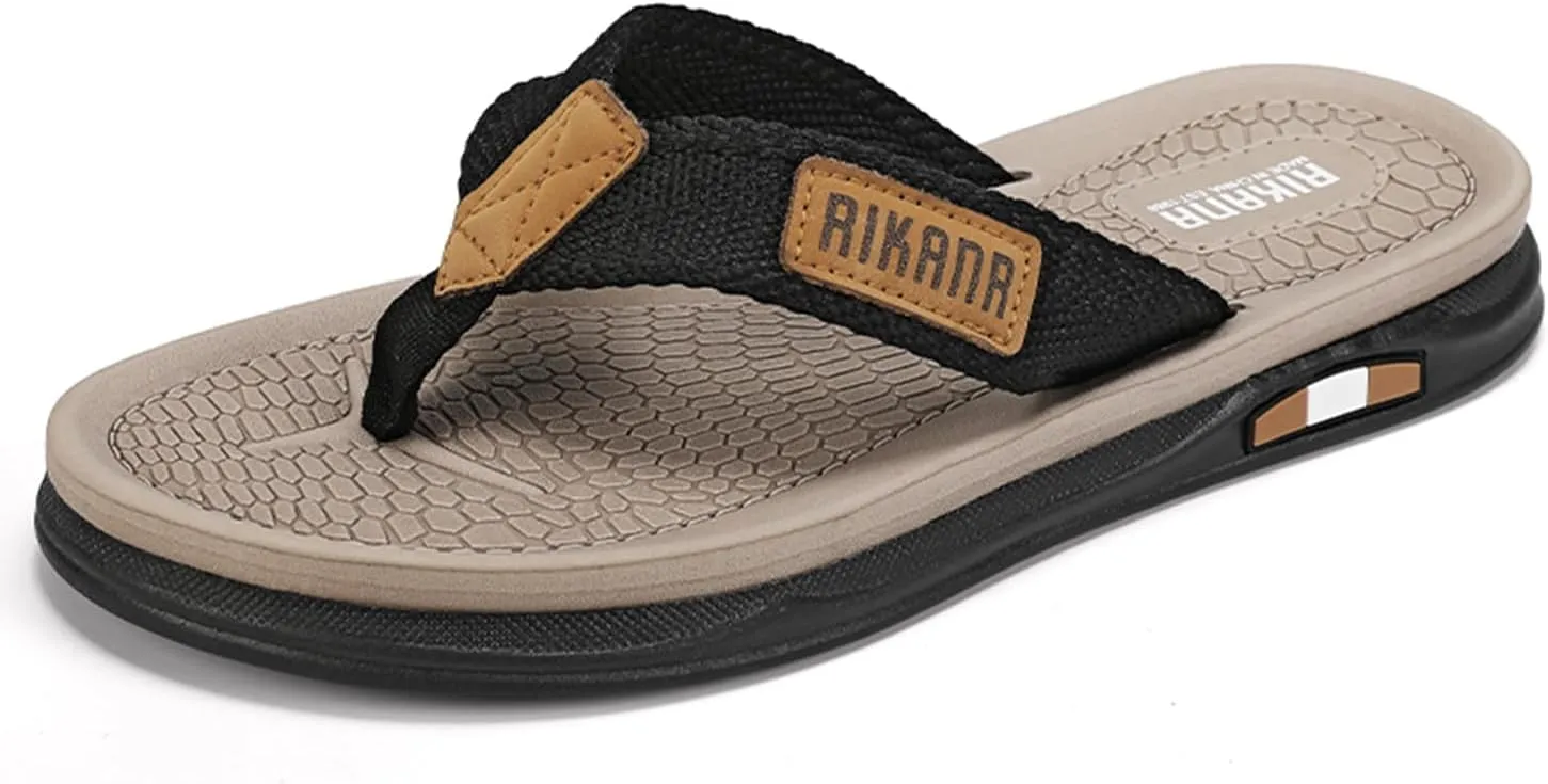 Men's Flip Flop Casual Comfortable Thong Sandals Summer Beach Lightweight Non-Slip Athletic Slide Sandals