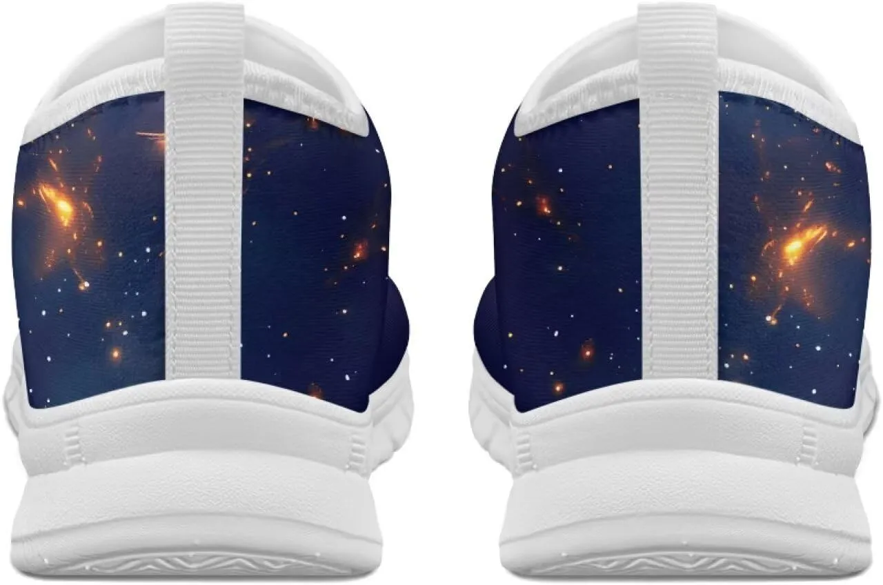 Men's Hands Free Slip-in Sneakers Soft Casual Loafers Walking Shoes Non Slip Outdoor Travel Sports Shoes White Sole Size 5-14
