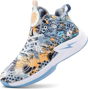 Men's High Top Basketball Shoes Lightweight Breathable Non Slip Gym Sneakers Suitable Training Sports