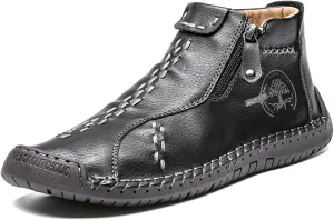 Mens Leather Slip On Loafers Fashion Sneakers Casual Shoes