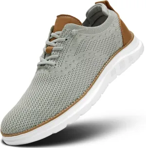 Men's Mesh Sneakers Oxfords Lace-Up Lightweight Casual Walking Shoes Driving Shoes