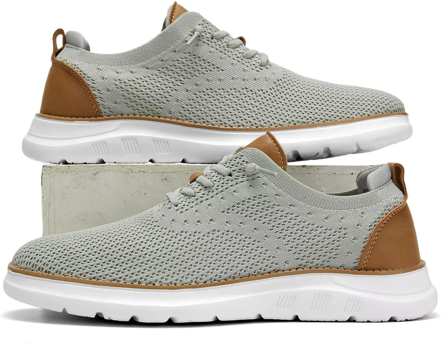 Men's Mesh Sneakers Oxfords Lace-Up Lightweight Casual Walking Shoes Driving Shoes
