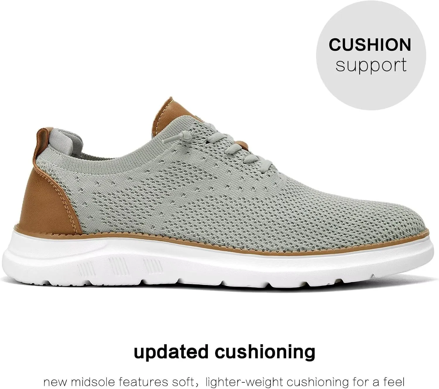 Men's Mesh Sneakers Oxfords Lace-Up Lightweight Casual Walking Shoes Driving Shoes