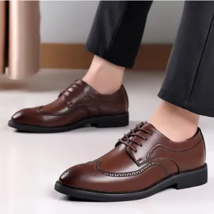 Mens Oxford Shoes Lace Up Working Plain Toe Calfskin Leather Prom Wedding Anti-Slip Non Slip Resistant Casual