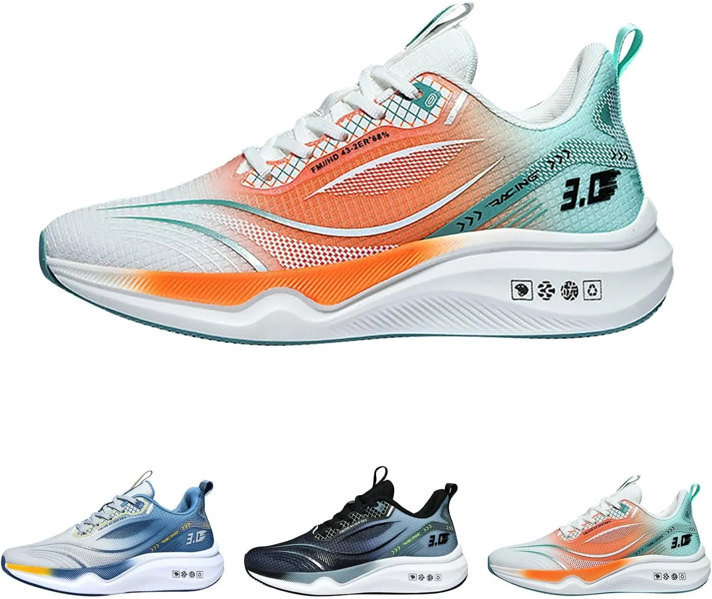 Men's Road-Running-Shoes Walking Fashion Athletic Sneakers Mesh Working Gym Comfort Lightweight Soft Sole Shoes
