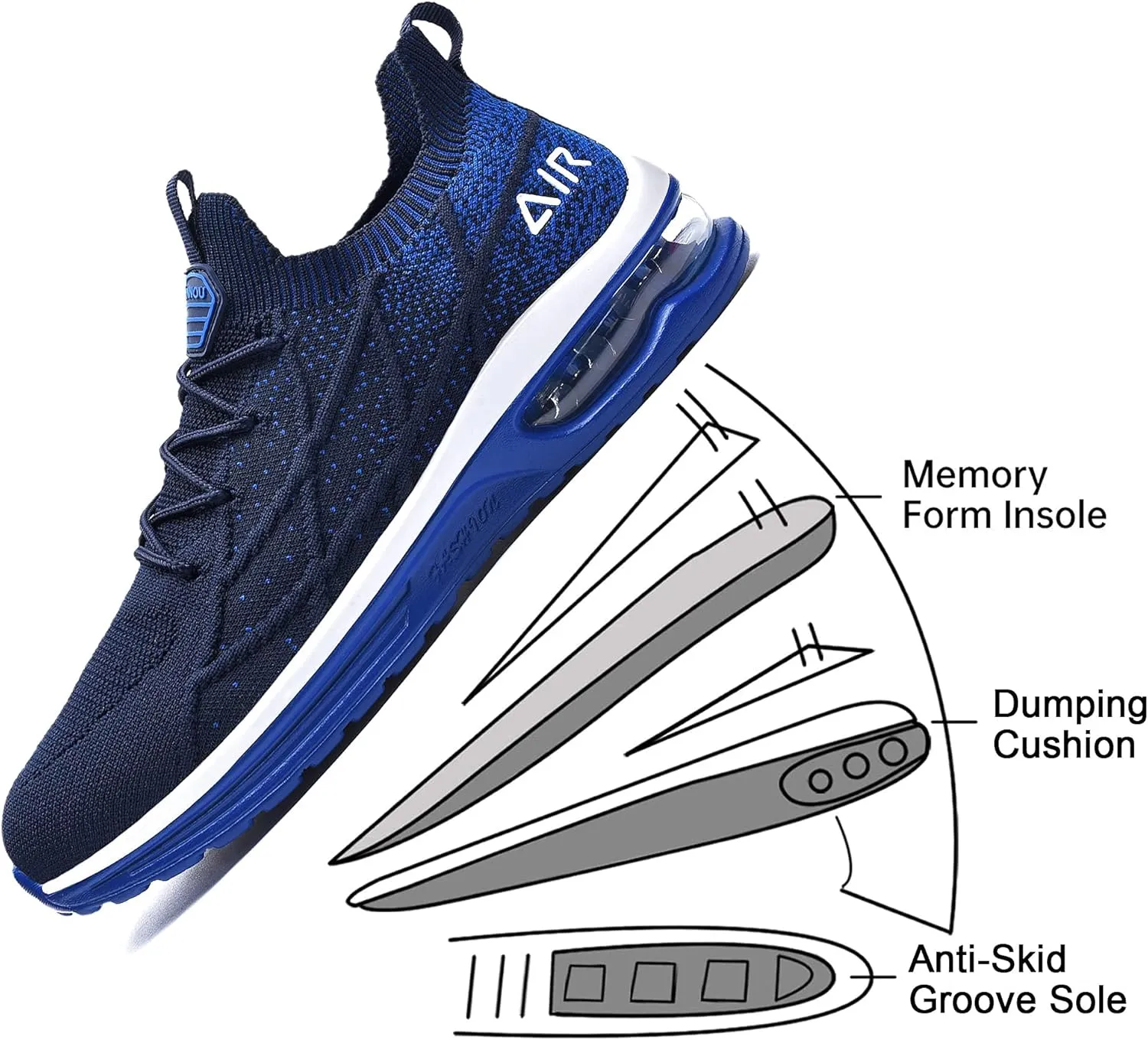 Mens Running Shoes Athletic Tennis Sneakers US 7.5-US 13…