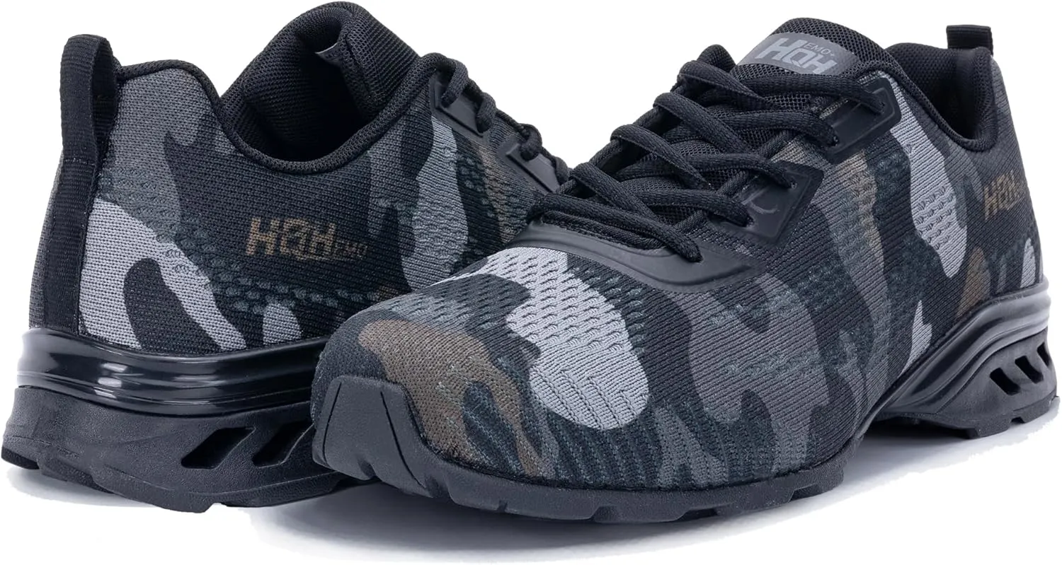 Mens Running Shoes|Atheletic Outdoor Shoes|Camouflage Hiking Shoes with Casual Sole|Fashion Sneakers for Men