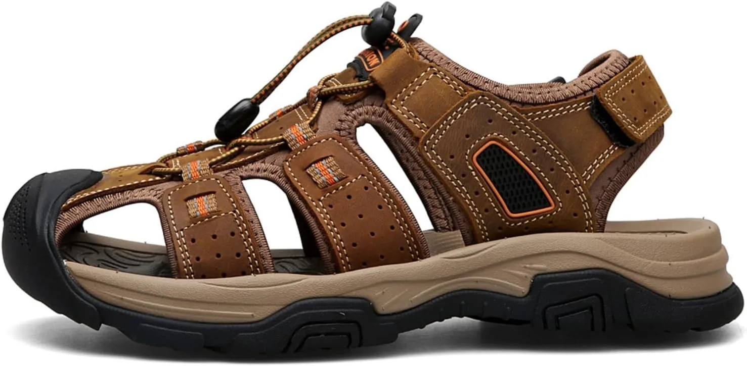 Mens Sandals Athletic Hiking Sandals Closed Toe Anti Slip Outdoor Waterproof Walking Water Shoes