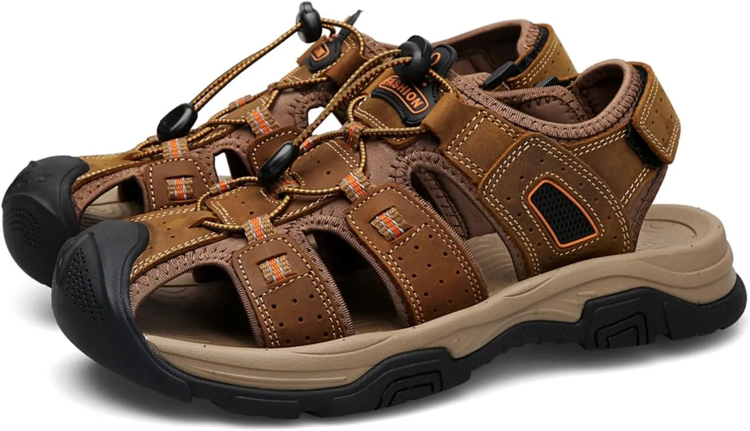 Mens Sandals Athletic Hiking Sandals Closed Toe Anti Slip Outdoor Waterproof Walking Water Shoes