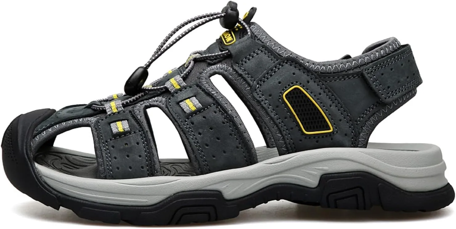 Mens Sandals Athletic Hiking Sandals Closed Toe Anti Slip Outdoor Waterproof Walking Water Shoes