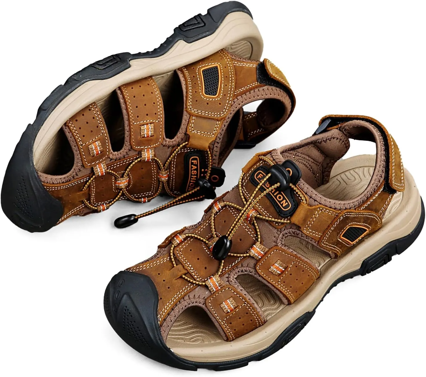 Mens Sandals Athletic Hiking Sandals Closed Toe Anti Slip Outdoor Waterproof Walking Water Shoes