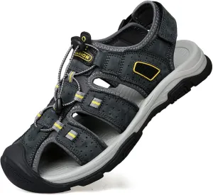 Mens Sandals Athletic Hiking Sandals Closed Toe Anti Slip Outdoor Waterproof Walking Water Shoes
