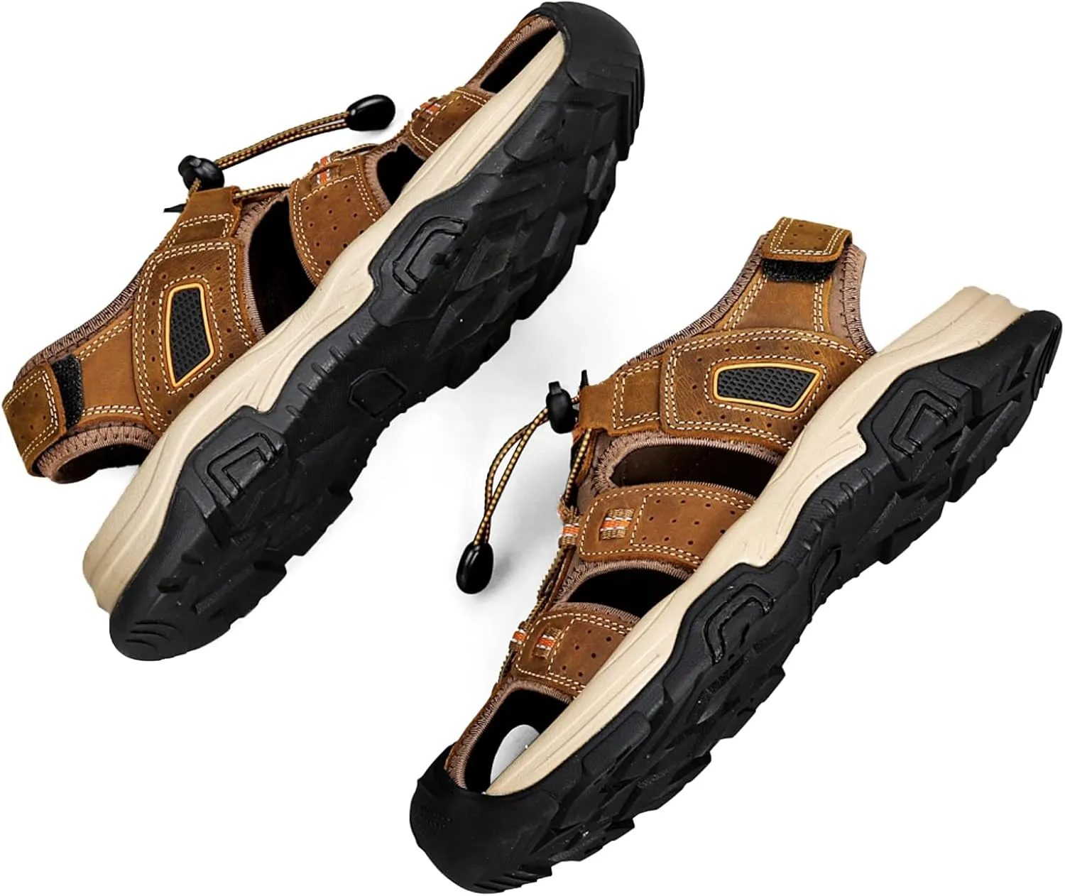 Mens Sandals Athletic Hiking Sandals Closed Toe Anti Slip Outdoor Waterproof Walking Water Shoes