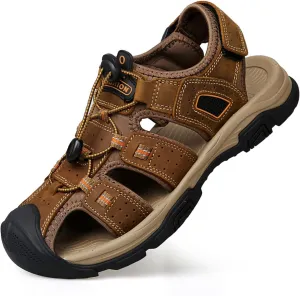 Mens Sandals Athletic Hiking Sandals Closed Toe Anti Slip Outdoor Waterproof Walking Water Shoes