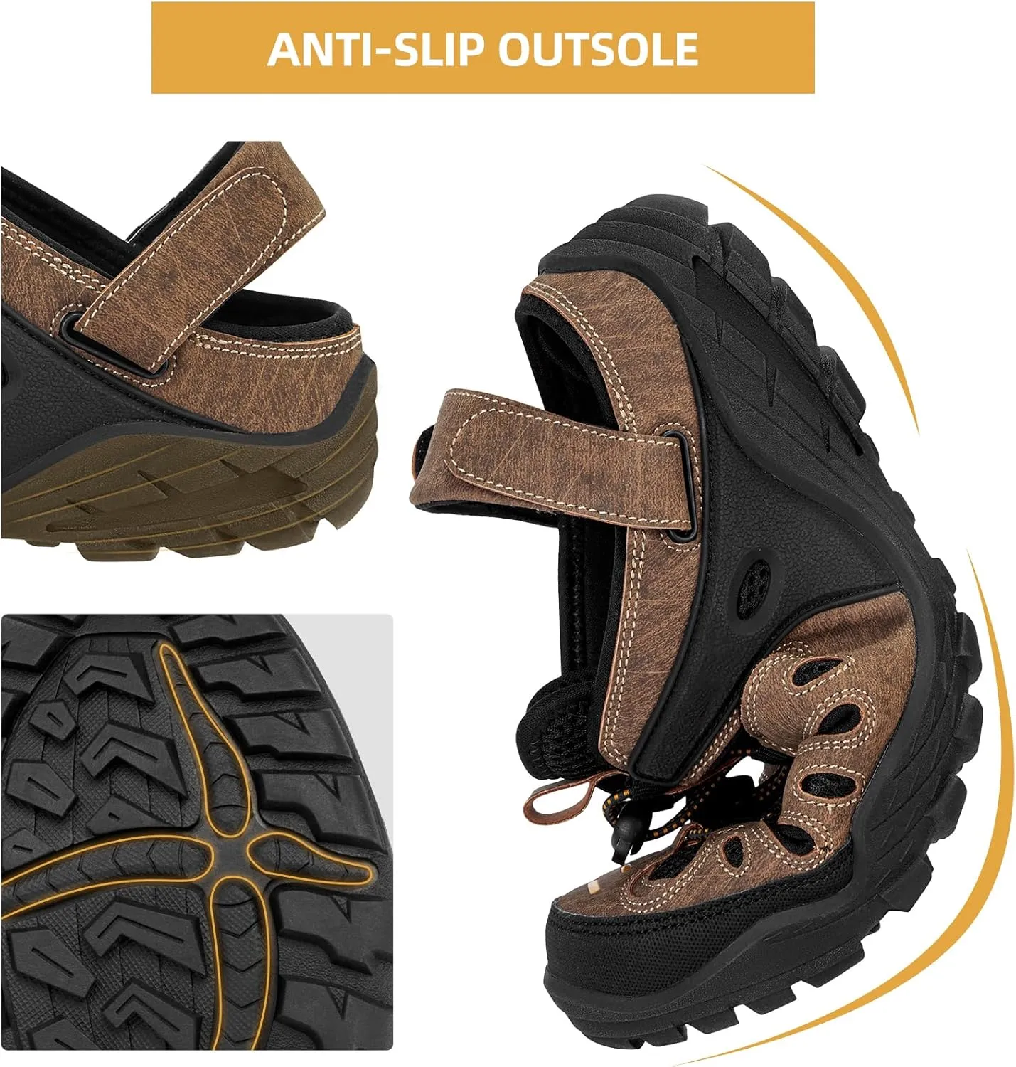 Men's Sandals, Premium Sports Sandals with Air Cushioning, Waterproof Outdoor Sandals for Hiking Walking Beach