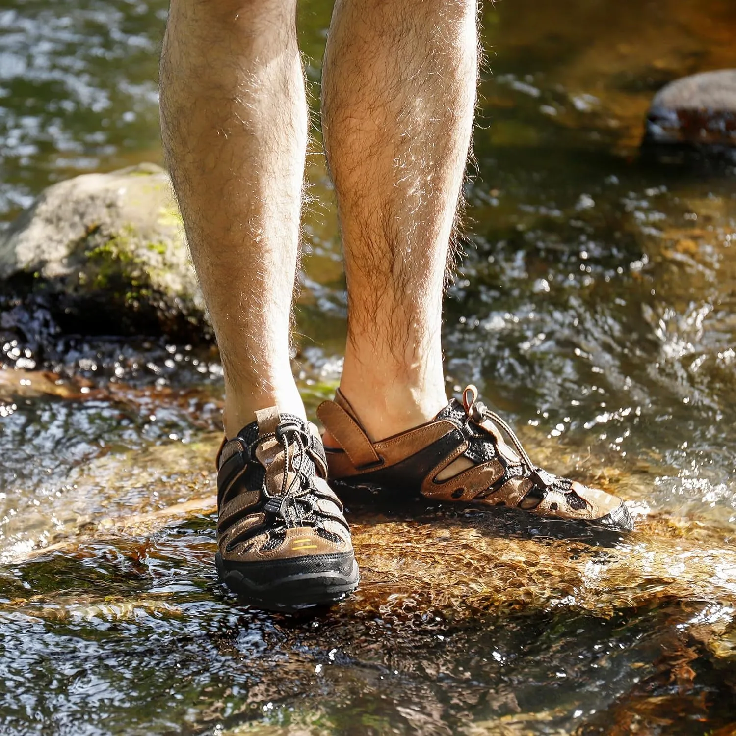 Men's Sandals, Premium Sports Sandals with Air Cushioning, Waterproof Outdoor Sandals for Hiking Walking Beach
