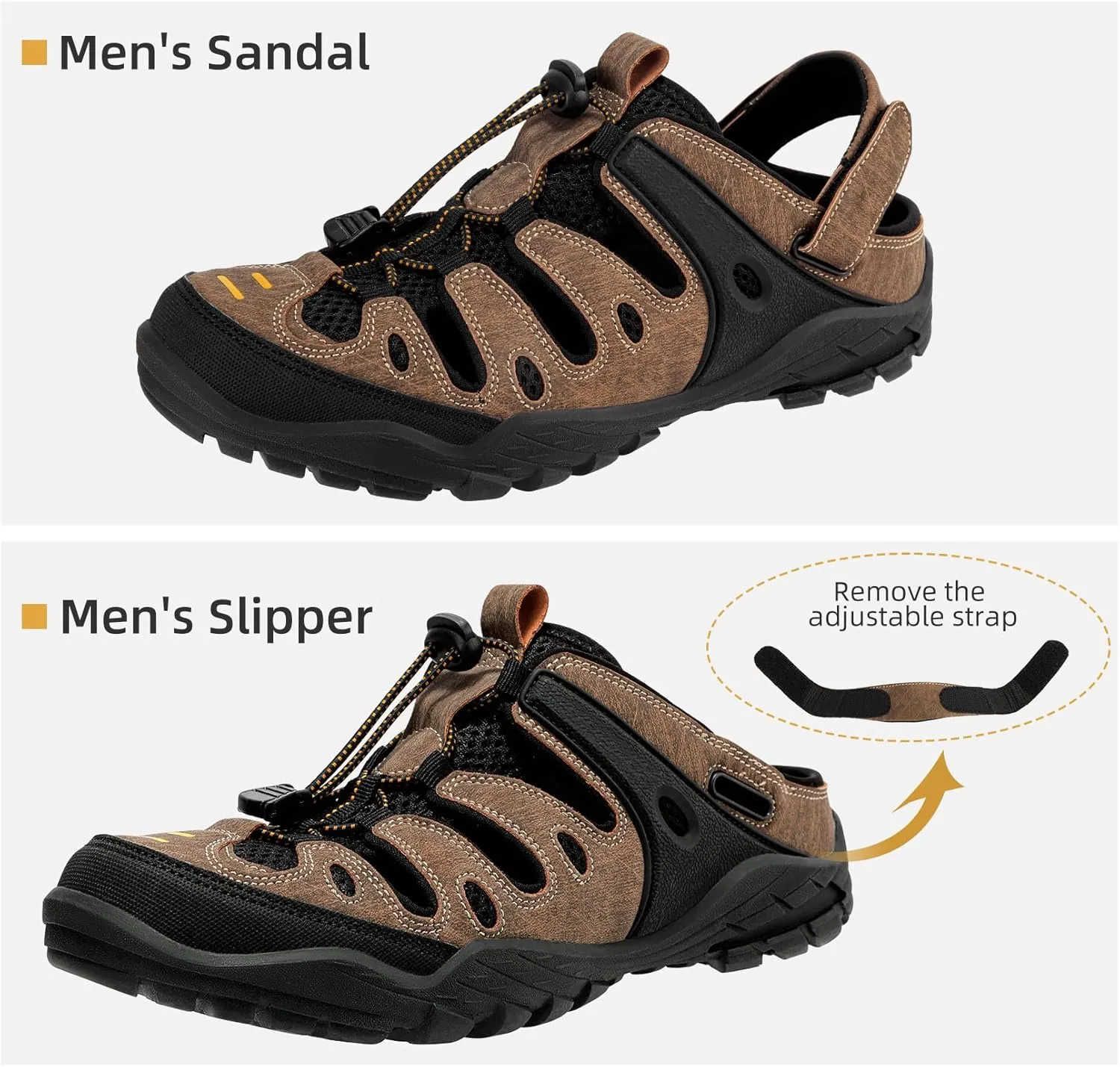 Men's Sandals, Premium Sports Sandals with Air Cushioning, Waterproof Outdoor Sandals for Hiking Walking Beach