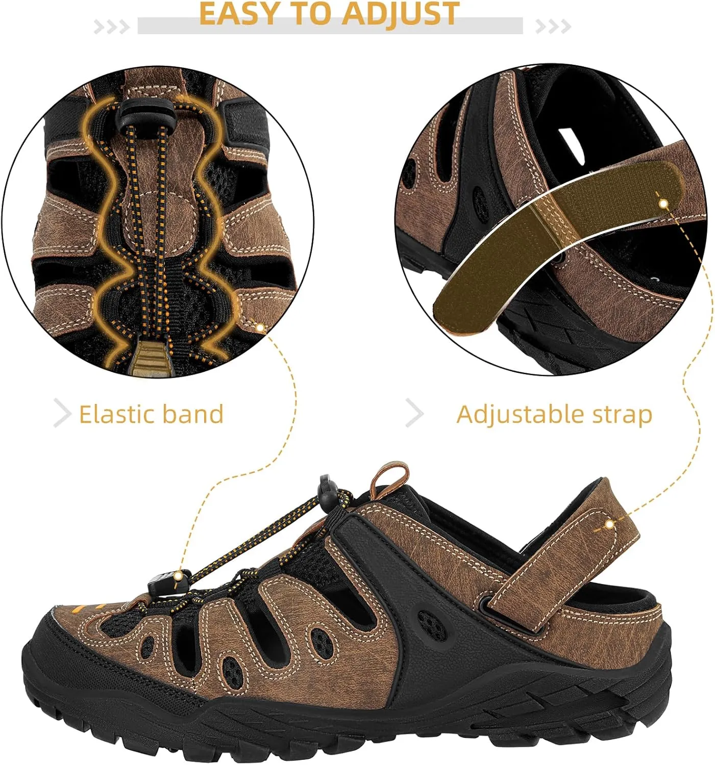 Men's Sandals, Premium Sports Sandals with Air Cushioning, Waterproof Outdoor Sandals for Hiking Walking Beach