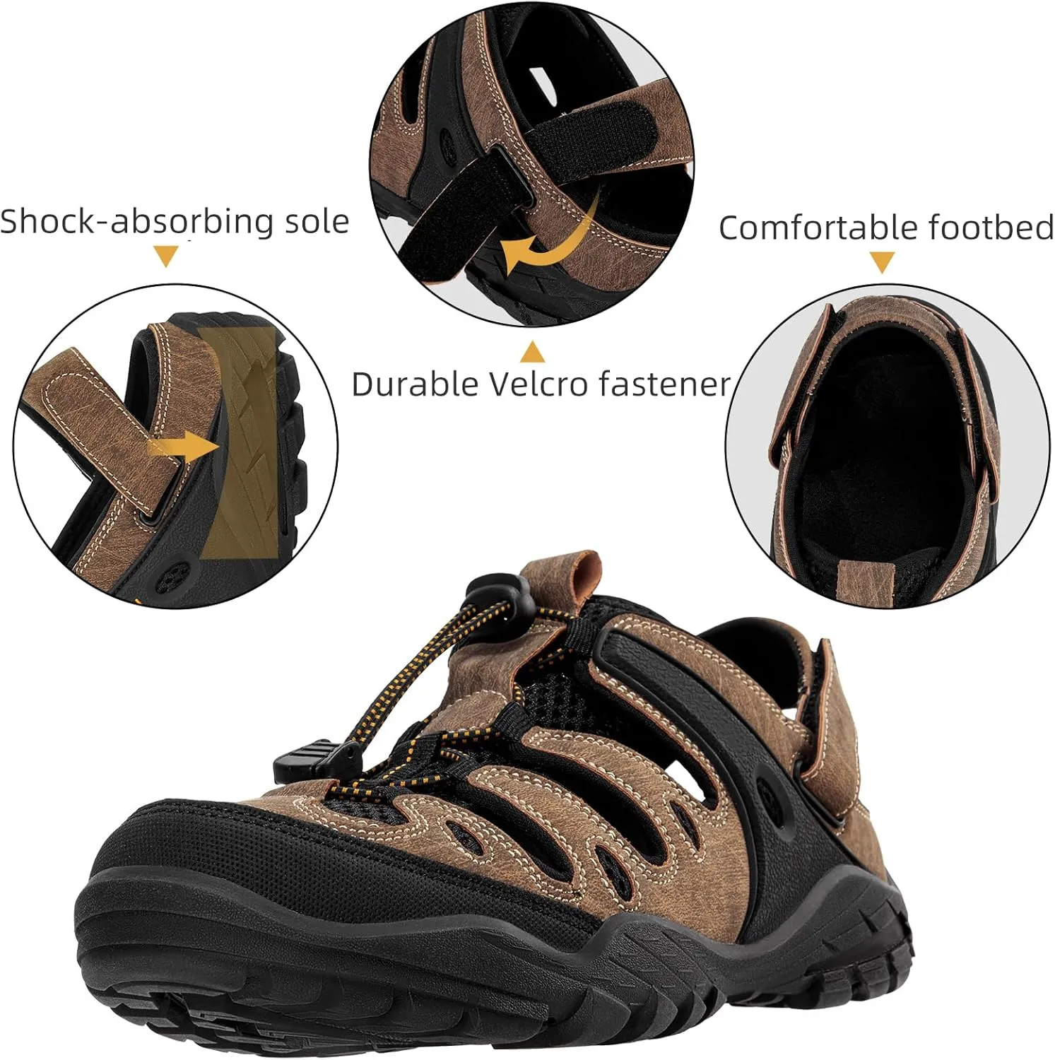 Men's Sandals, Premium Sports Sandals with Air Cushioning, Waterproof Outdoor Sandals for Hiking Walking Beach