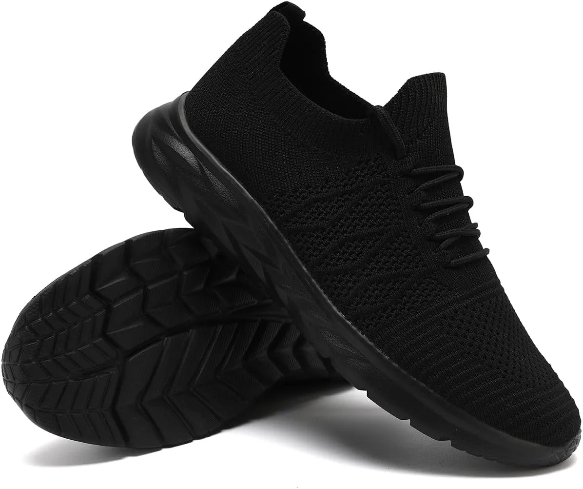 Mens Slip On Running Sneakers Walking Trainers Athletic Gym Fitness Sport Shoes Non Slip Breathable Mesh Workout Fashion Breathable Comfortable
