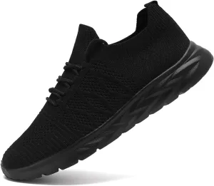 Mens Slip On Running Sneakers Walking Trainers Athletic Gym Fitness Sport Shoes Non Slip Breathable Mesh Workout Fashion Breathable Comfortable