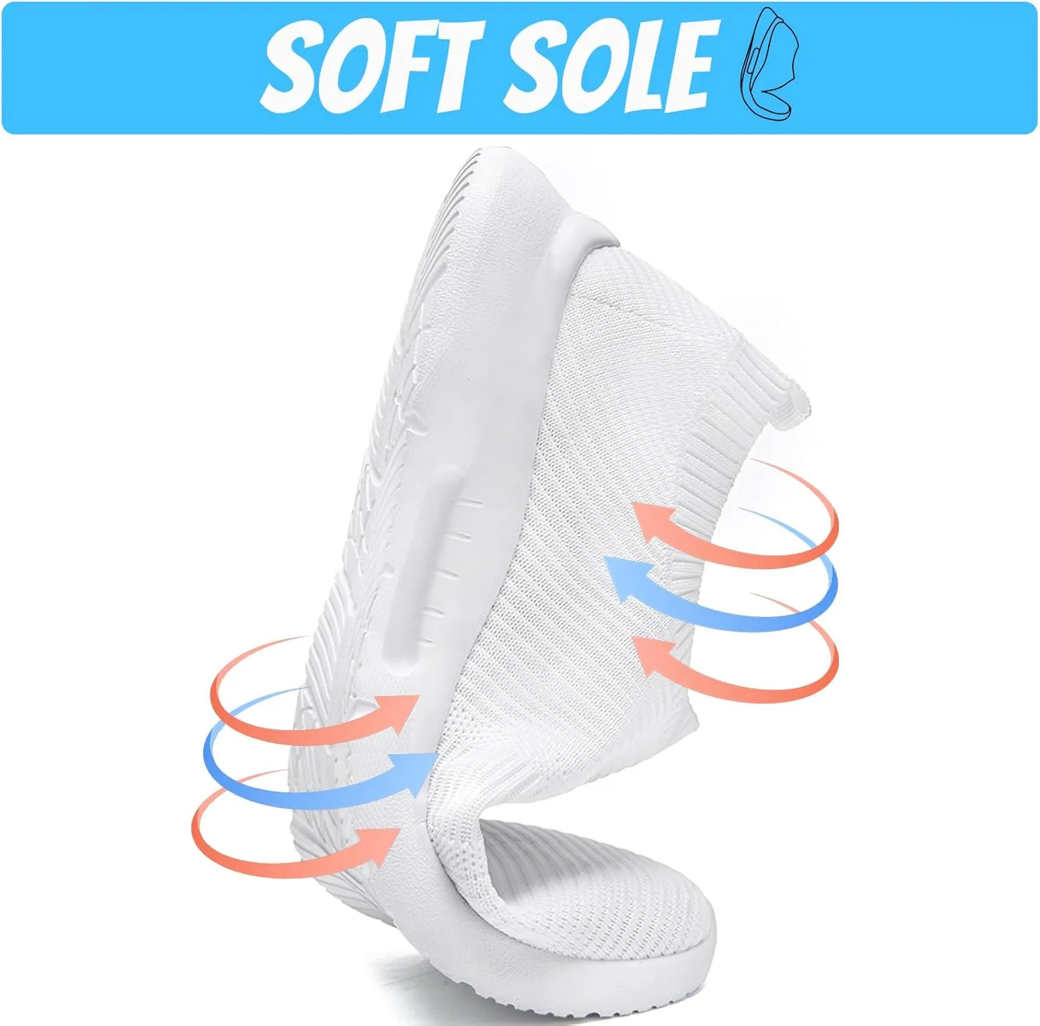 Mens Slip On Walking Shoes Mens Running Shoes Mesh Breathable Tennis Sneakers